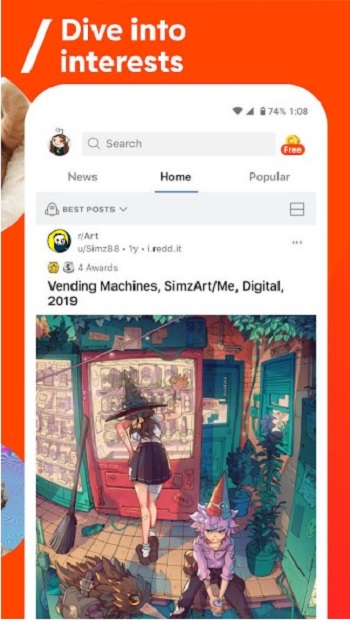 reddit apk free